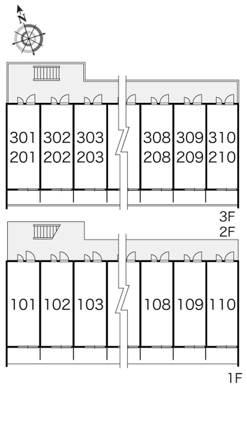 レオパレスＨＩＲＯＭＥＮ 間取配置図