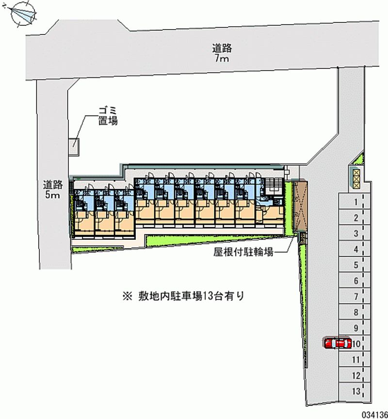 レオパレスユートピア白岡 月極駐車場