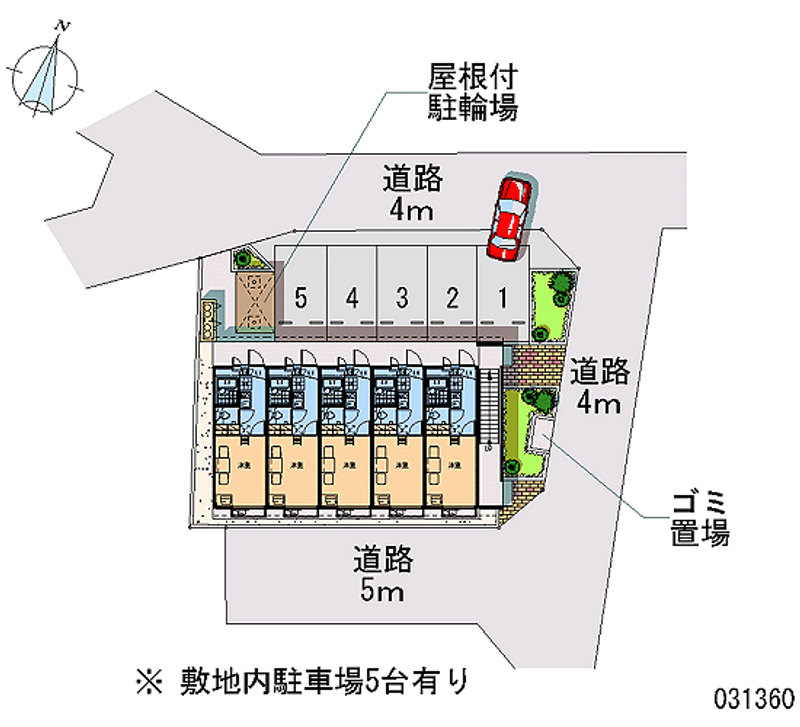 レオパレスサンコートＭ 月極駐車場