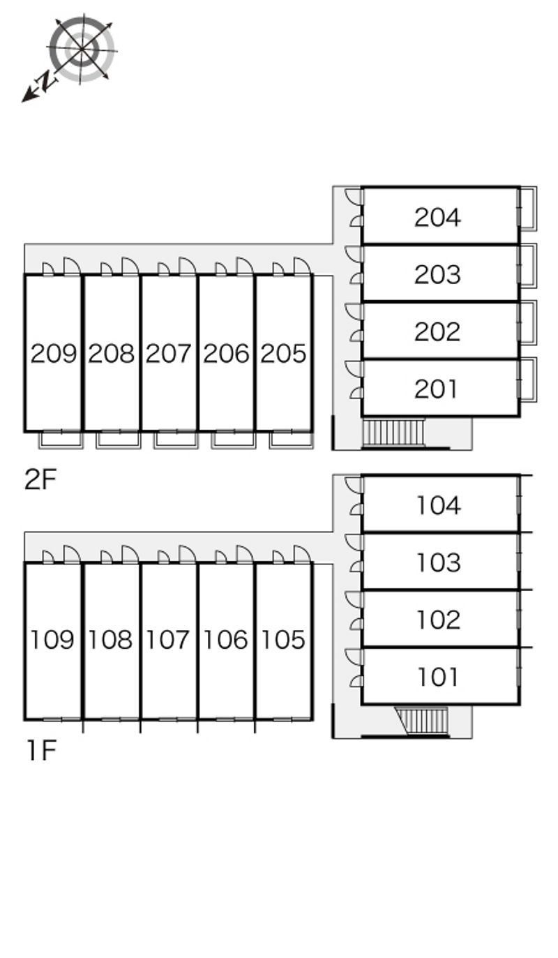 レオパレスもみじ 間取配置図