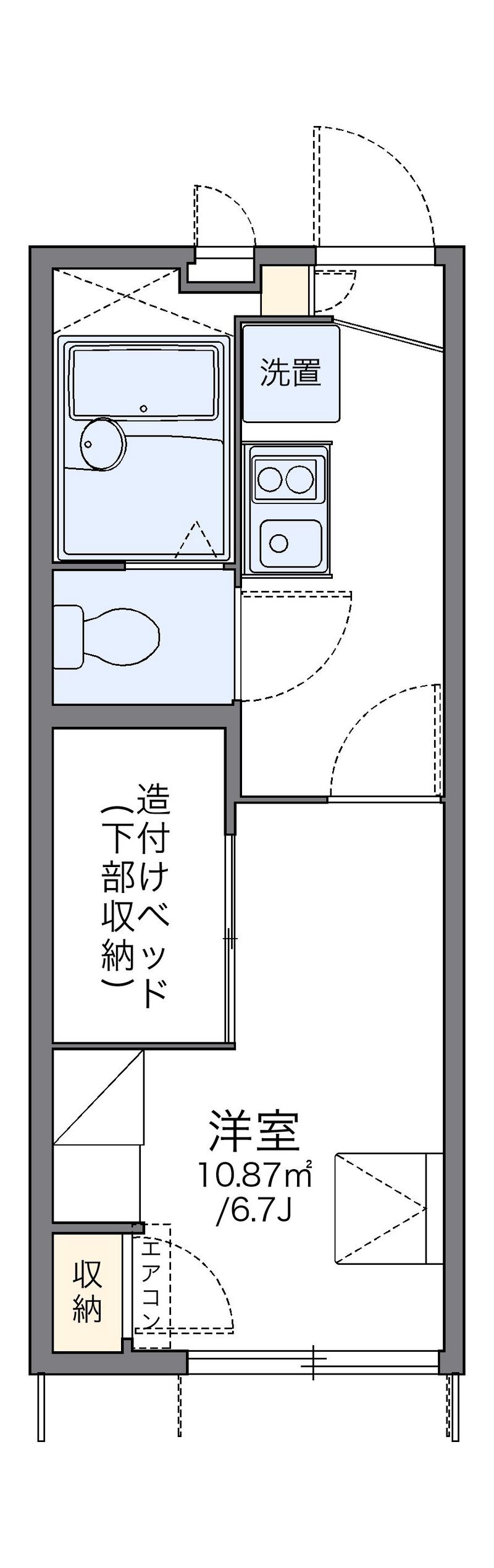 レオパレス花園 間取図