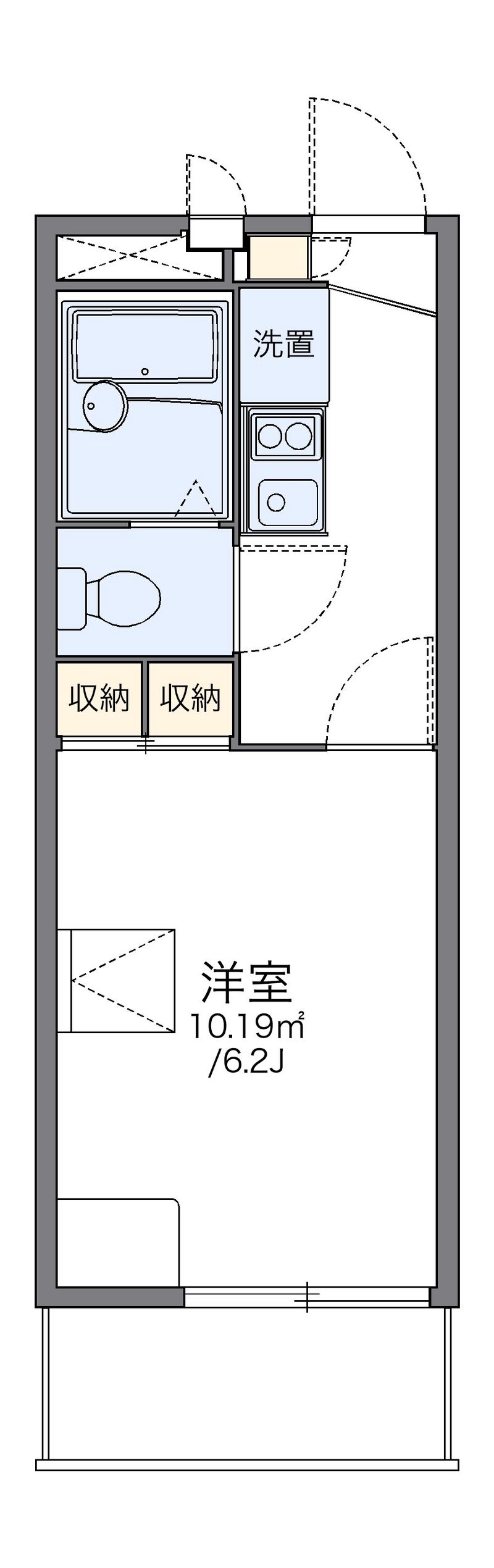 レオパレス河原城 間取図