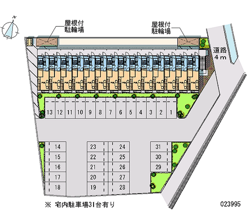 レオパレスシャローⅢ 月極駐車場