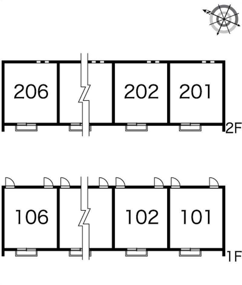 レオパレス八田 間取り配置図