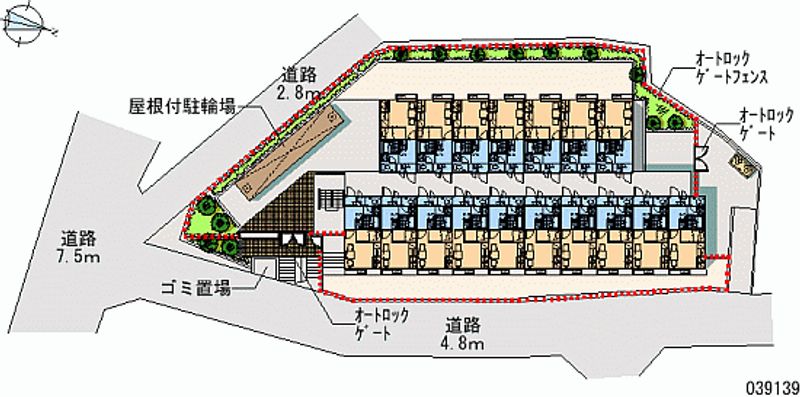 レオパレスホワイトコート高田西 区画図