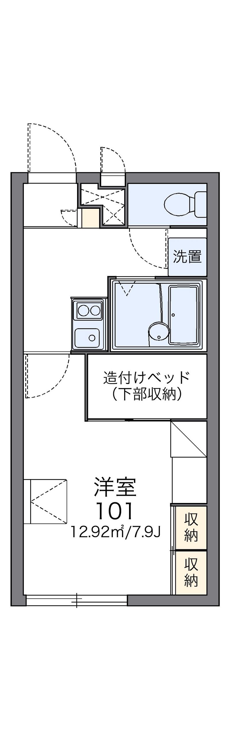 レオパレスコンフォール石橋Ｄ 間取図