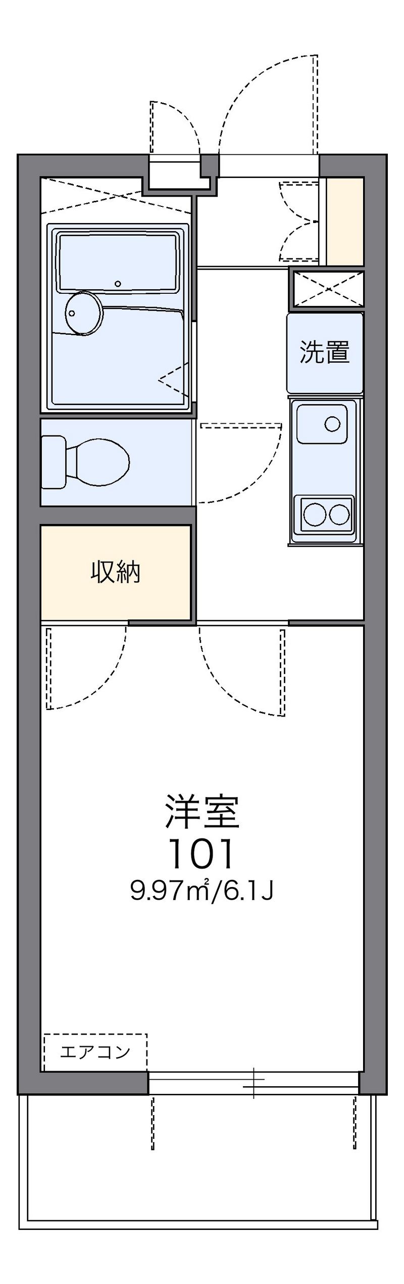 レオパレス稲葉山　彦八 間取図