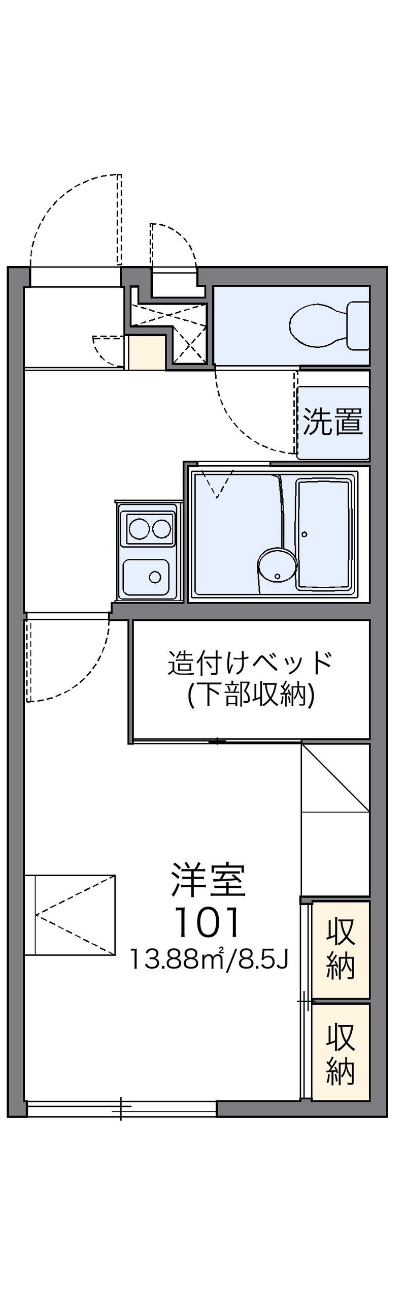レオパレスシャンテ 間取図