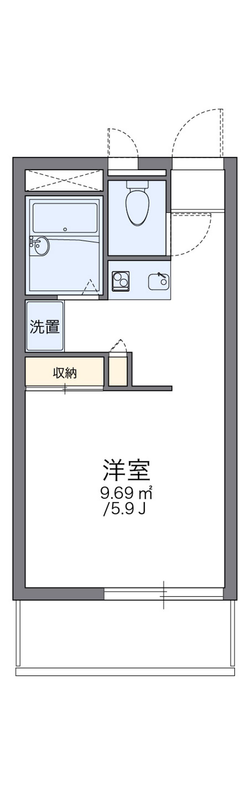 レオパレスエスパシオ２１Ａ 間取図
