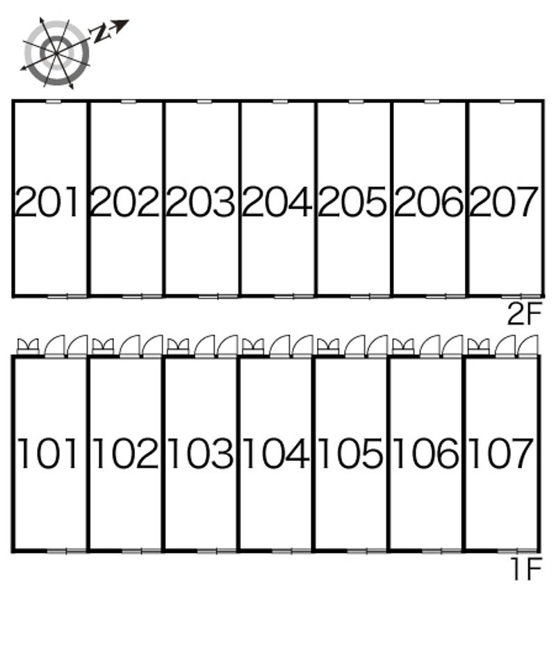 レオパレスオアシスⅡ 間取り配置図