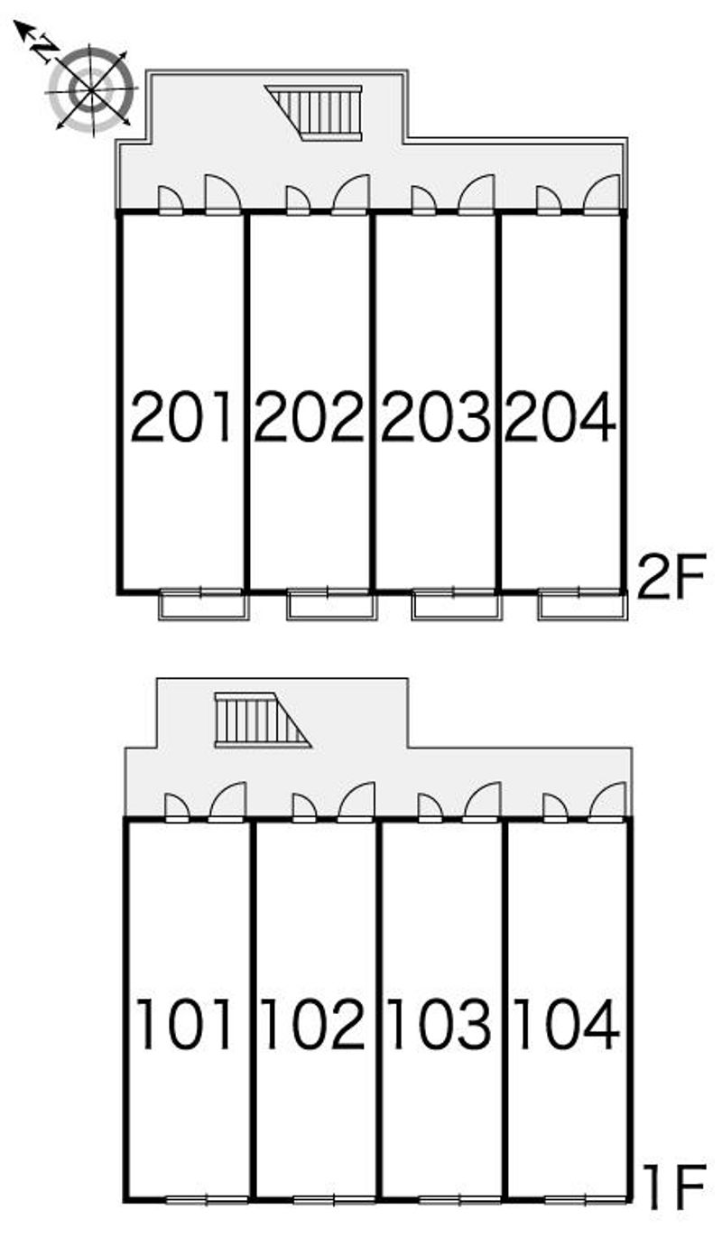 レオパレスソレイユ富木 間取配置図