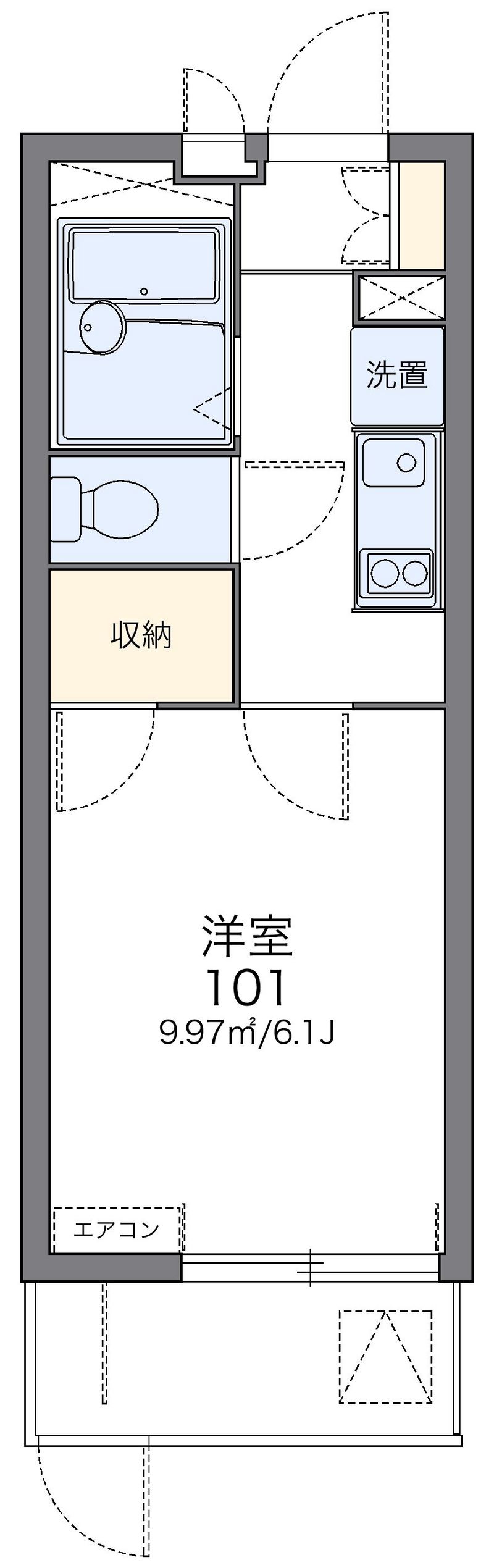 レオパレス長洲西通 間取図