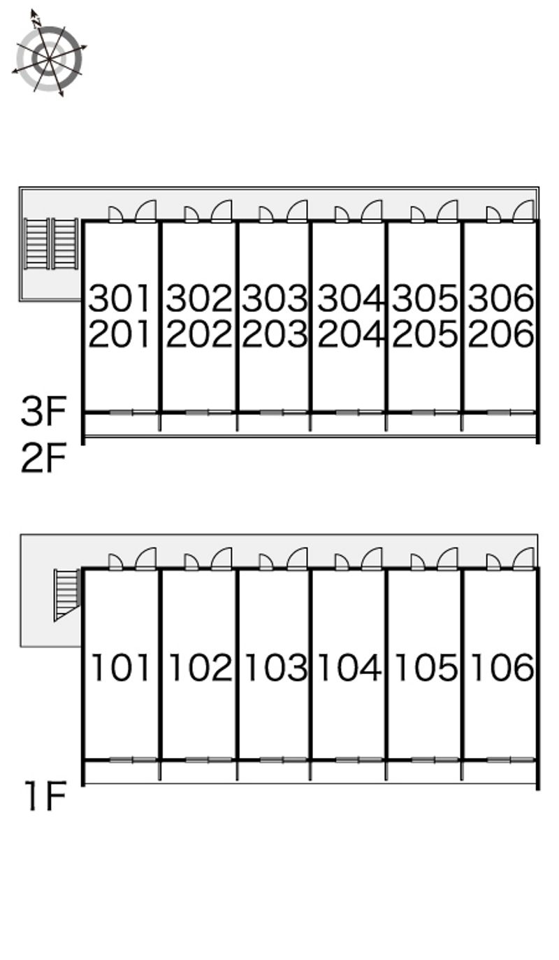 レオパレスＡ＆Ｋ　高知 間取配置図