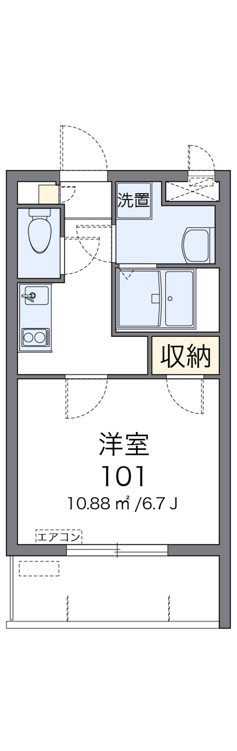 クレイノＫａｎａｇｕｓｕｋｕ 間取図