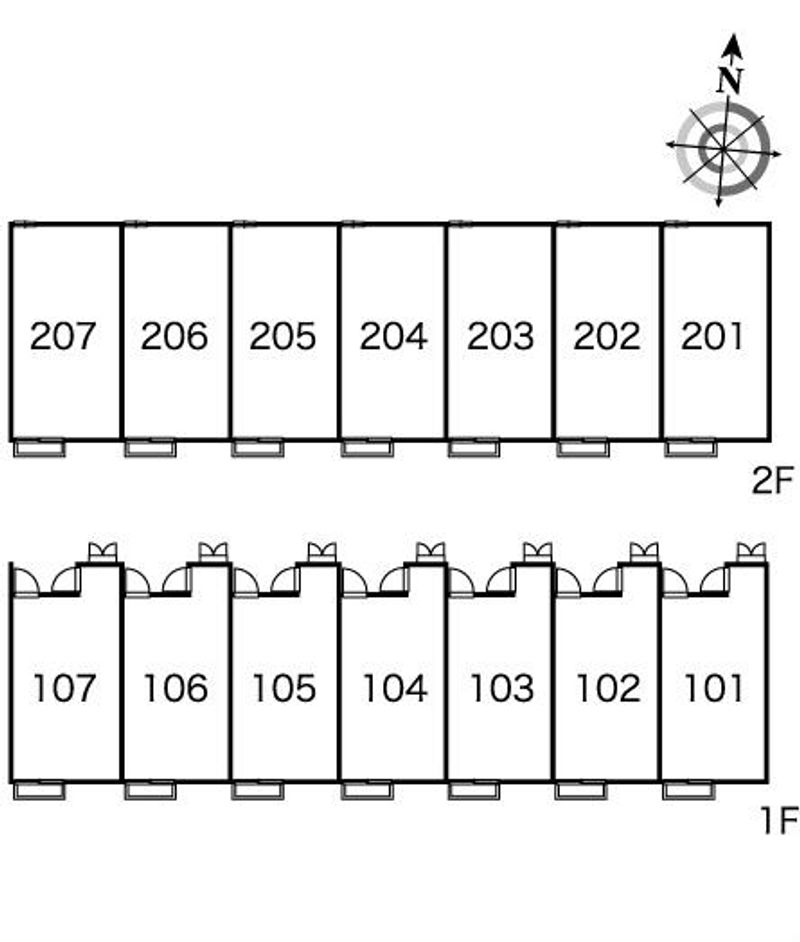 レオパレスＨＡＫＵＢＡ 間取配置図