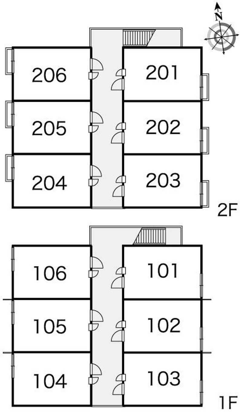 レオパレスウグイス 間取り配置図