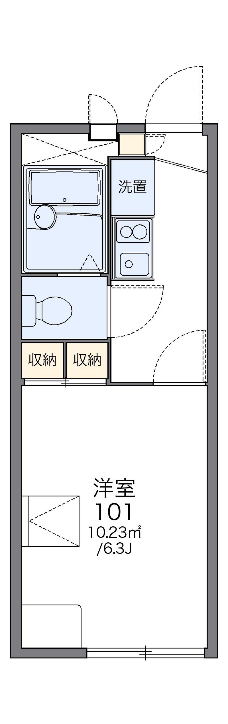 レオパレスロイヤルヒルズ．Ｍ 間取図
