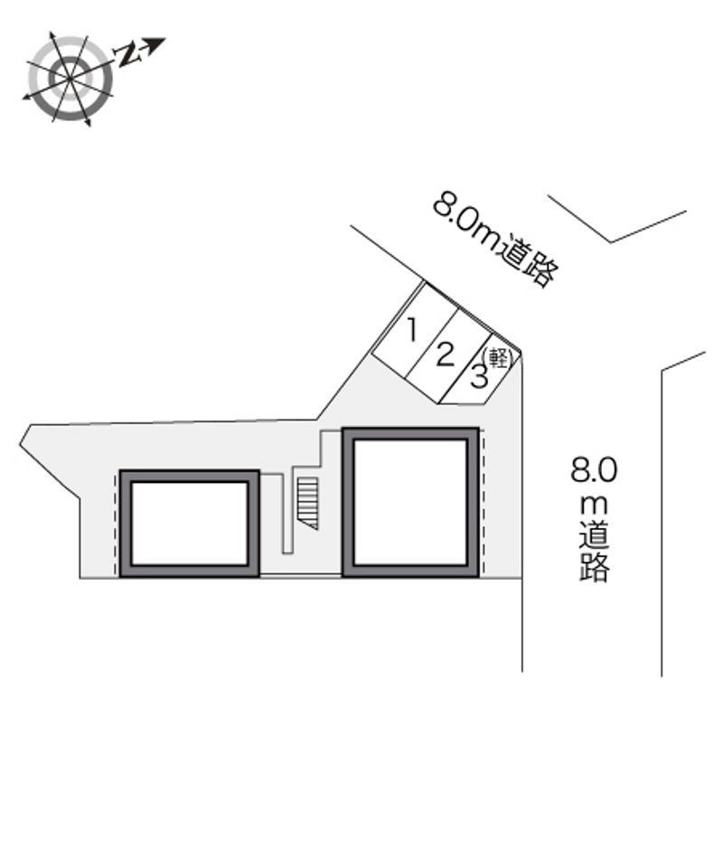 レオパレスあつた 配置図