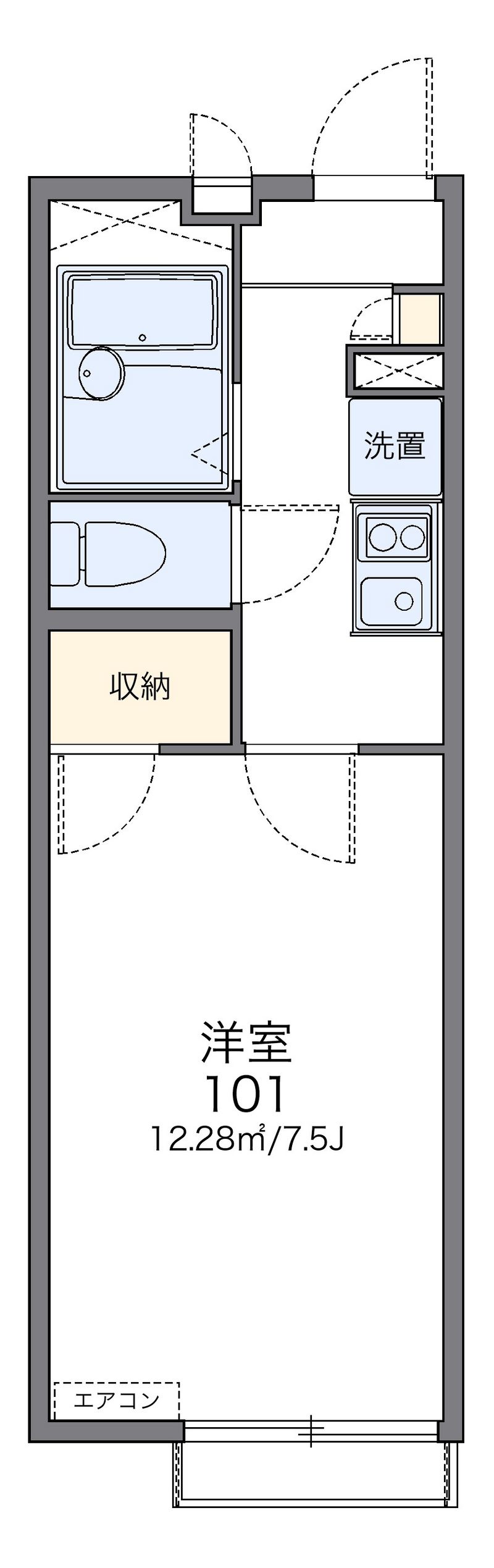 レオパレスシセル　ワン 間取図