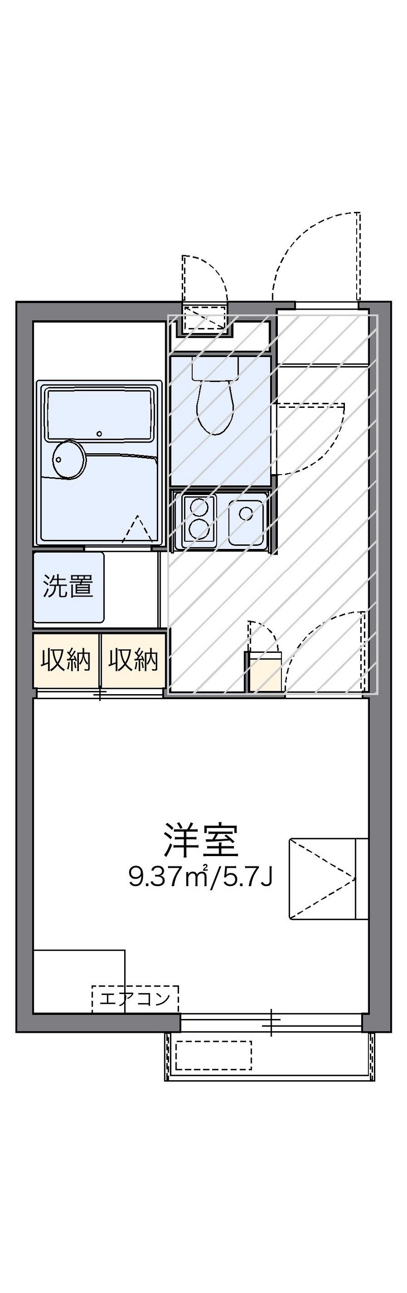 レオパレス八景 間取図