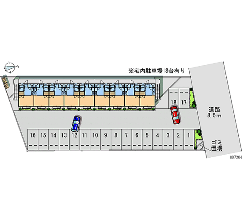 レオパレスＮＩＳＨＩＳＵＮＡ 月極駐車場