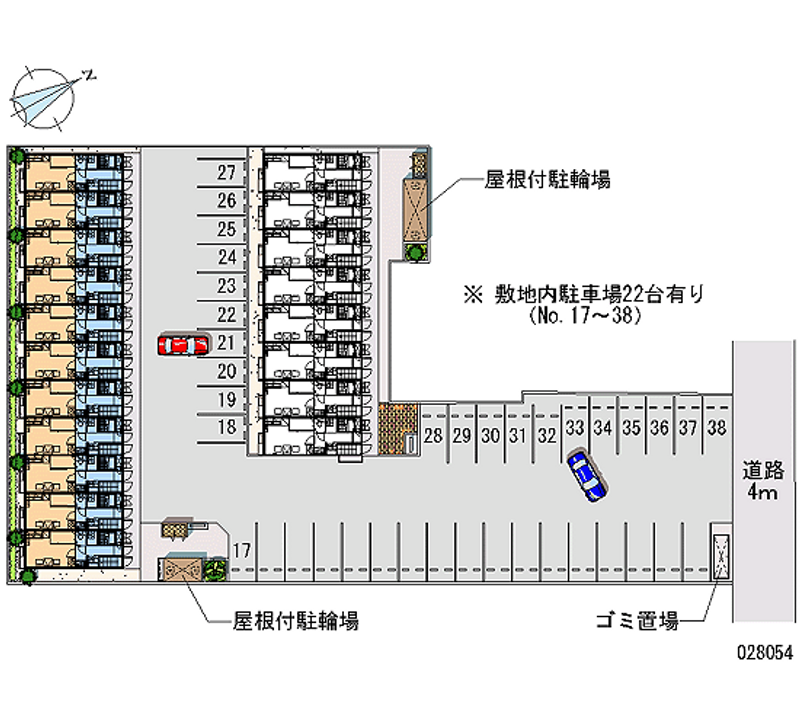 レオパレスフラーリッシュＢ 月極駐車場