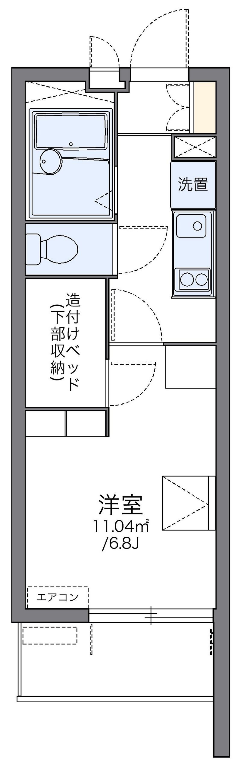 レオパレス甲子園 間取図