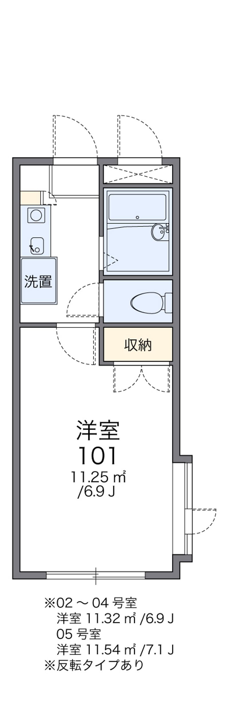 レオパレス飛龍 間取図