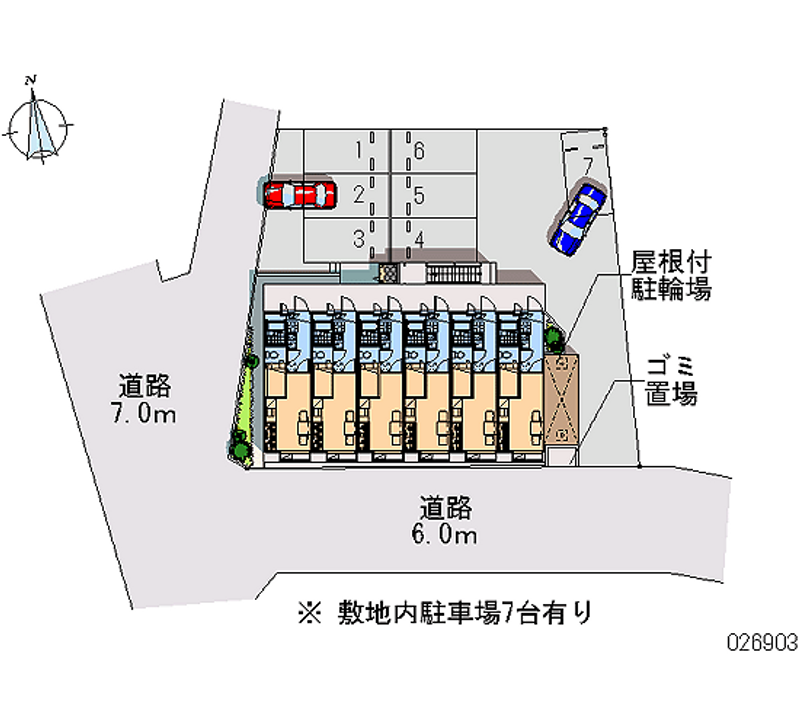 レオパレスミヤビ 月極駐車場