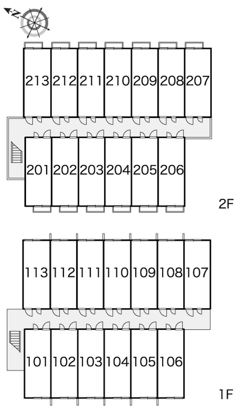 レオパレス三ツ沢上町 間取配置図