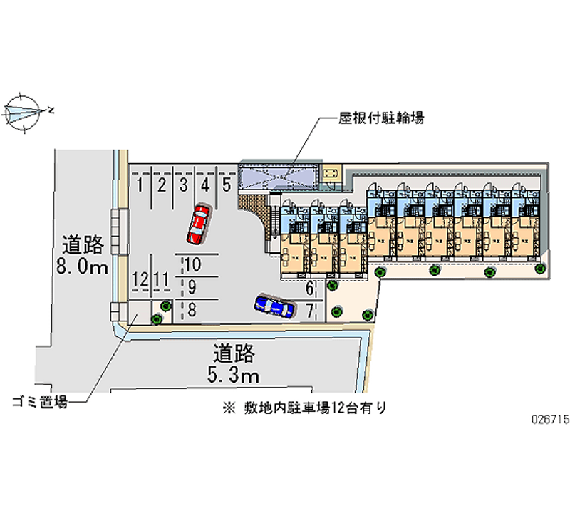 レオパレスラフォーレ倉吉 月極駐車場