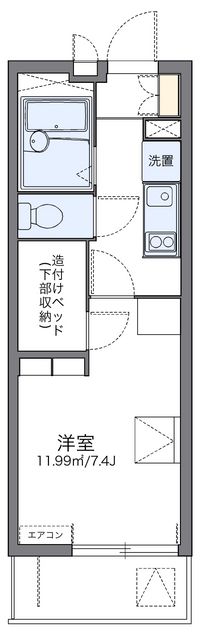 レオパレスモンジュイ 間取り図