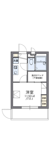 レオパレスポムール 間取り図