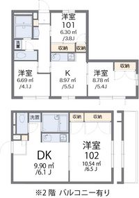 レオパレスクレベール 間取り図