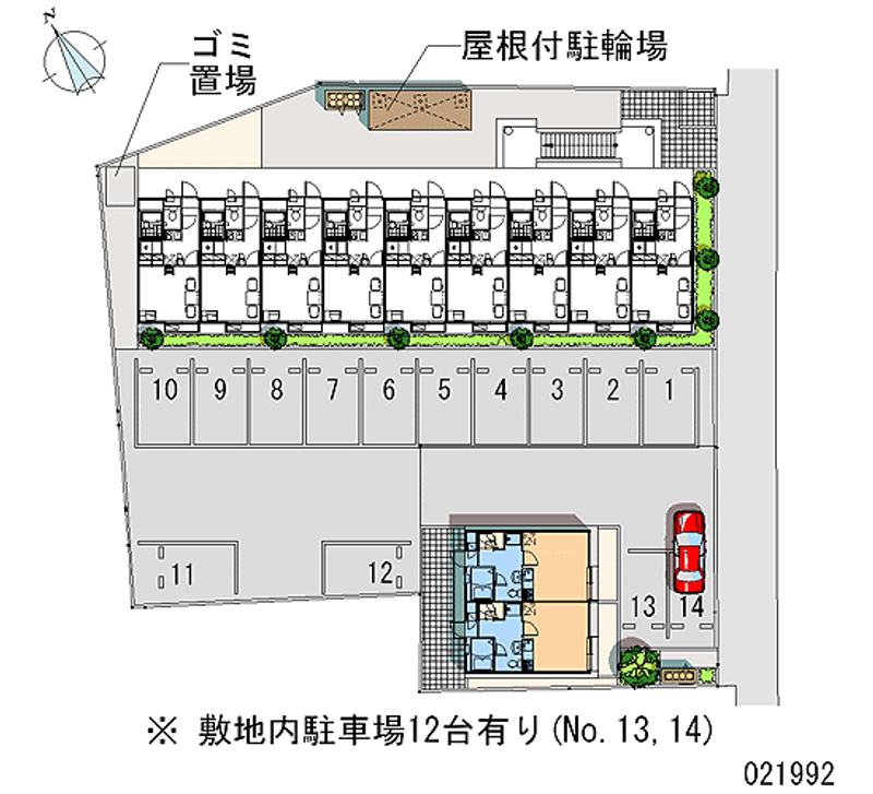 レオパレスバルヴェールⅡ 月極駐車場