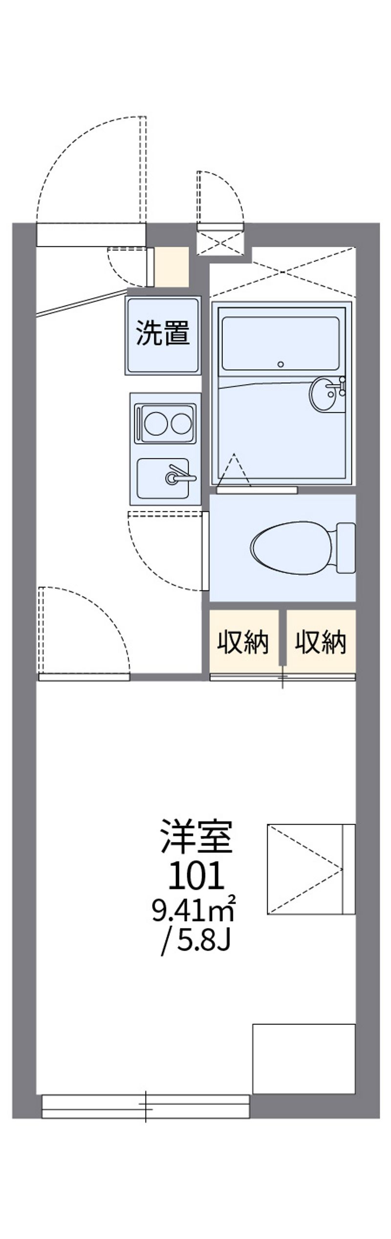 レオパレス矢部 間取図