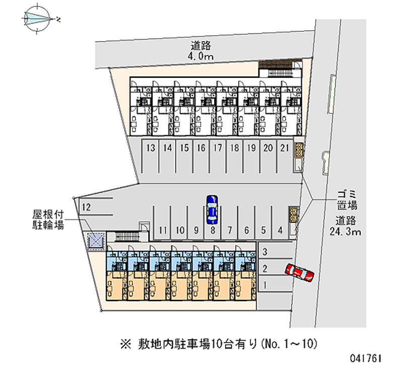 レオパレス金堀１４ 区画図