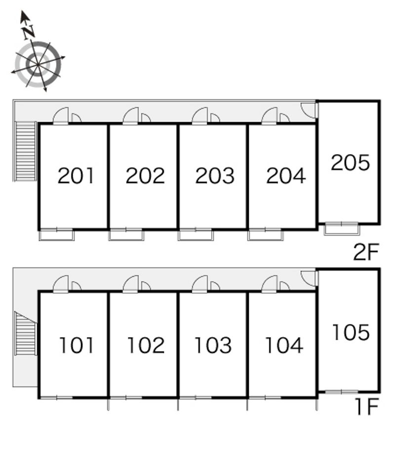 レオパレスみゆき荘 間取配置図
