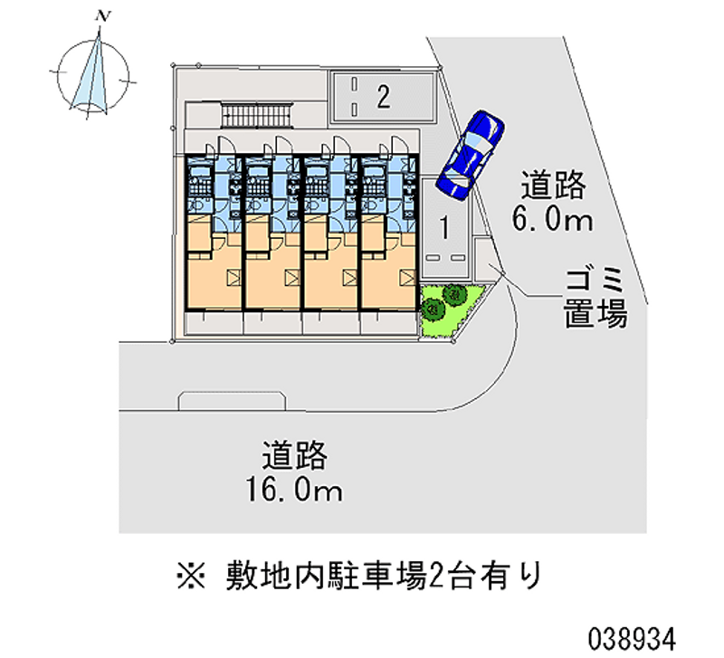 レオパレスフレーズⅡ 区画図