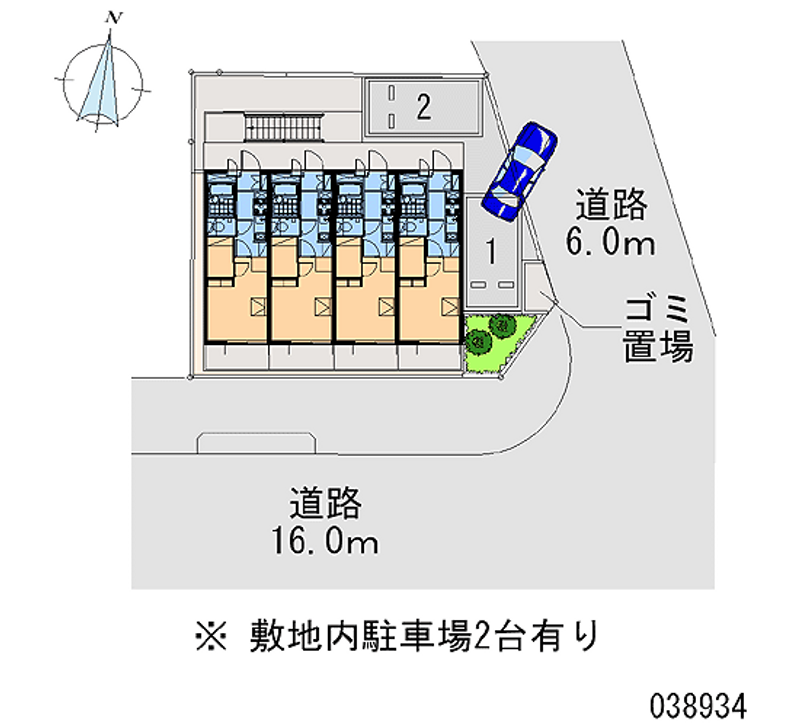 レオパレスフレーズⅡ 月極駐車場