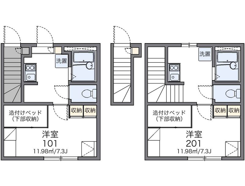レオパレス中田第三 間取図