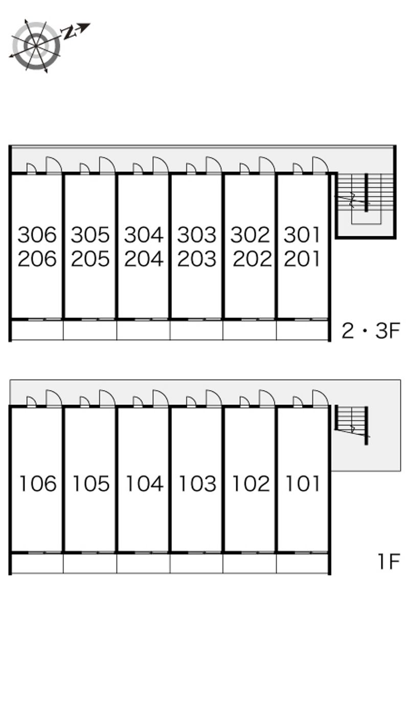 レオパレストラッド 間取配置図