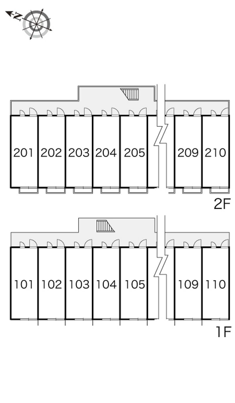 レオパレスハロー越谷 間取配置図