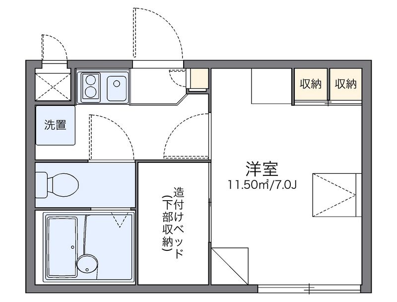 レオパレス東今里 間取図