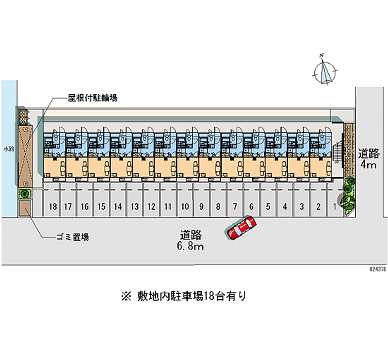 レオパレスドゥジェーム 月極駐車場