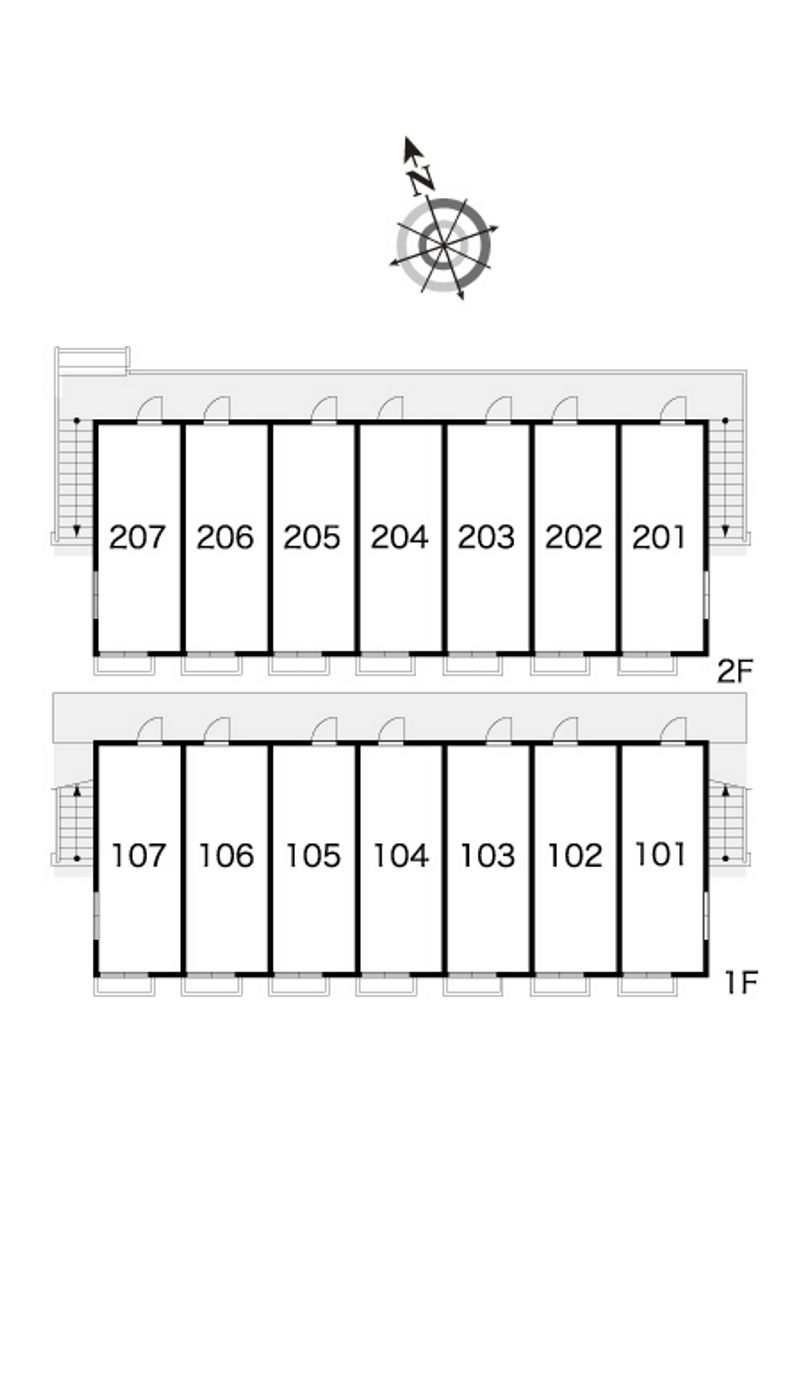 レオパレスこやなぎ 間取配置図