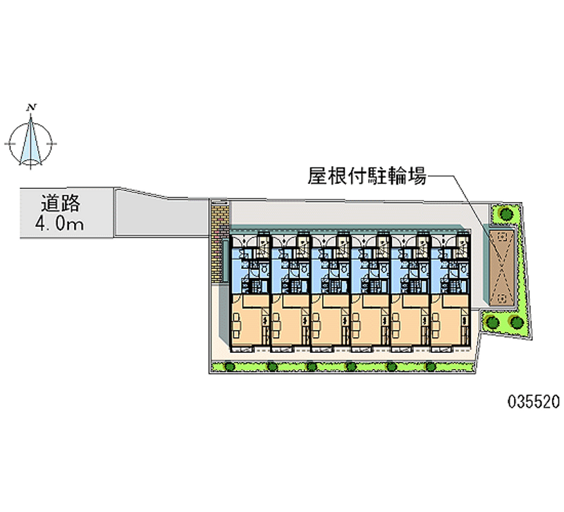 レオパレスグリーンサイト　Ｂ棟 区画図