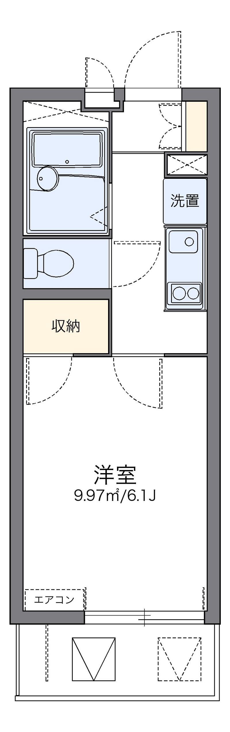 レオパレス稲葉山　彦八 間取図