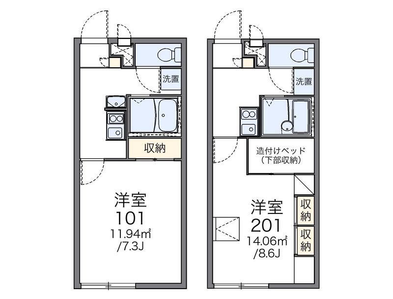 レオパレスアミティエ 間取図