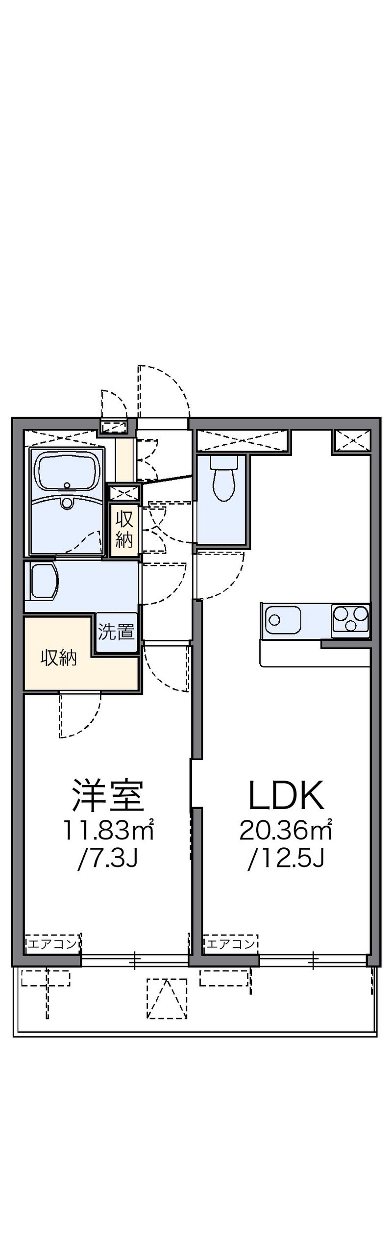 レオパレスカルモⅡ 間取図